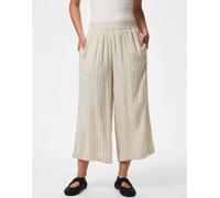 Pieces - Pantaloni culottes color betulla-Neutro M