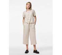 Pieces - Pantaloni culottes color betulla-Neutro S