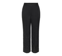 PIECES Pantaloni da Donna Pcru HW Embelish Pants, Nero, XL
