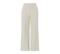 Pieces - Pantaloni sartoriali a fondo ampio color panna con motivo gessato in coordinato-Bianco M