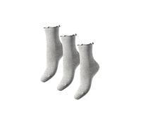 Pieces Pcafia 3 Pack Socks Noos Calzini, Chiaro Grigio Melange, Taglia Unica (Pacco da 3) Donna