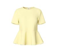 Pieces Pcalisa SS Peplum Top Jrs Noos BC, Vaniglia Francese, S Donna