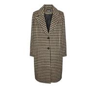 PIECES Pcandrea Check Jacket Mm Cappotto, Black/Pattern:Silver Mink Houndstooth, S Donna