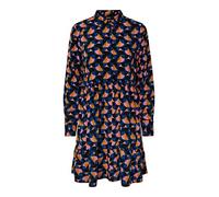 PIECES Pcbernice LS Shirt Dress BC Vestito, Nero/AOP: Grafico, S Donna