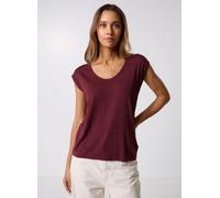 Pieces - Pcbillo Tee Lurex Stripes Bordeaux - Abbigliamento XS Bordeaux