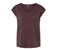PIECES PCBILLO Tee Lurex Stripes Noos BC 17078572, Tawny Port/Dettagli: Lurex Gold, L