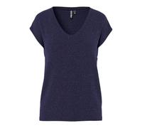 PIECES Pcbillo Tee Lurex Stripes Noos, T-shirt Donna, Sky Captain, M