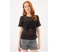 Pieces - Pcbonnie Ss Top Jrs Nero - Abbigliamento XS Nero