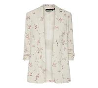 Pieces Pcbosella 3/4 Stampato Blazer Noos BC, Bianco e Grigio, M