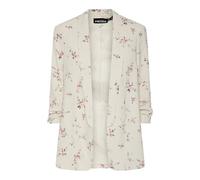 PIECES Pcbosella 3/4 Stampato Blazer Noos BC, Bianco e Grigio, M