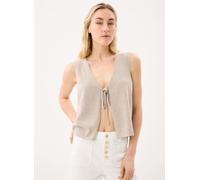Pieces - Pcbree Sl Tie Knit Vest Noos Bc Beige - Abbigliamento S Beige