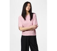Pieces - Pcbree Ss O-Neck Knit Noos Bc Rosa - Abbigliamento M Rosa