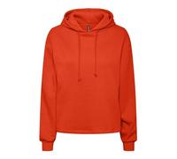 PIECES Pcchilli LS Felpa con Cappuccio Noos, Tango Mandarino, XS Donna