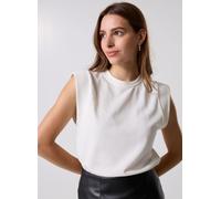 Pieces - Pcchilli Summer Sl Cut Out Top Jrs Bc Bianco - Abbigliamento M Bianco