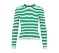 PIECES Pccrista LS O-Collo Knit Noos BC Maglione, Menta/Strisce: Betulla, S Donna