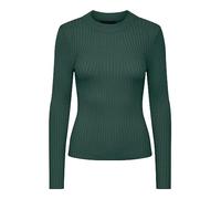 PIECES Pccrista LS O-Collo Knit Noos BC Maglione, Trekking Green, L Donna