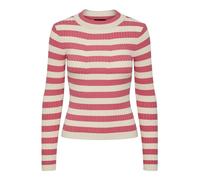 PIECES Pccrista LS O-Neck Knit Noos BC Maglione, Rosa Acceso, XS Donna