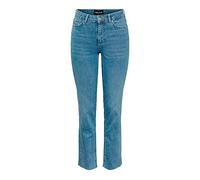 Pieces Pcdelly Dritto MW Ankl Lb124 Noos BC Pantaloni, Azzurro (Denim Azzurro), 32W x 32L Donna