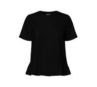 PIECES Pcdisso SS O-Neck Top Jrs Pwp BC, Nero, M Donna