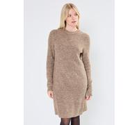 Pieces - PCELLEN LS O-NECK KNIT DRESS NOOS BC Marrone - Abbigliamento S Marrone