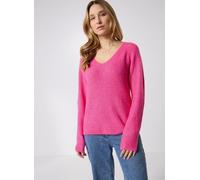 Pieces - Pcellen Ls V-Neck Knit Noos Bc Rosa - Abbigliamento S Rosa