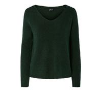Pieces - Pcellen Ls V-Neck Knit Noos Bc Verde - Abbigliamento S Verde