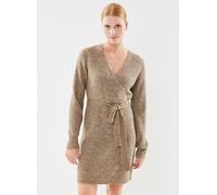 Pieces - PCELLEN LS WRAP KNIT DRESS NOOS BC Marrone - Abbigliamento L Marrone