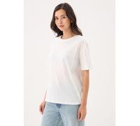 Pieces - Pceloise Ss Print Tee Fc Bc Bianco - Abbigliamento S Bianco