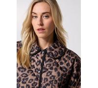 Pieces - Pcemily Short Print Quilt Jacket Noos Bc Marrone - Abbigliamento L Marrone