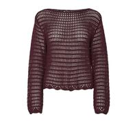 PIECES Pcfallon LS Boat Neck Knit BC, Tawny Port, S