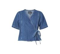 PIECES Pcfibbo SS Denim Top Pwp, Media Blu Denim, S