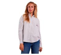 PIECES Pcirena LS Oxford Shirt Noos, Camicia Donna, Multicolore (Bright White Stripes: Kentucky Blue), 40 (Taglia Produttore: X-Small)