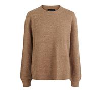 PIECES Pcjanita Noos BC-Maglia di Lana con Scollo Rotondo Maglione, fossile, S Donna