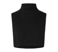 Pieces - Scaldacollo in maglia nero a coste con collo alto One Size