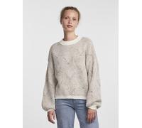 Pieces - Pcjenna Ls O-Neck Knit Noos Bc Beige - Abbigliamento L Beige