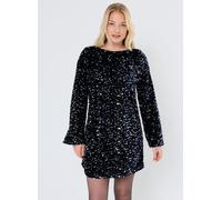 Pieces - Pckam Ls Deep Back Bow Dress Bc Nero - Abbigliamento XL Nero
