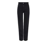 PIECES PCKELLY HW Straight Jeans BL102 Noos, Nero, 26W x 30L Donna