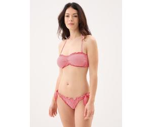 Pieces - Pckia Frill Edge Bikini Top Bc Rosso - Abbigliamento M Rosso