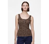 Pieces - Pckitte Aop Tank Top Noos Marrone - Abbigliamento S Marrone