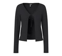 PIECES Pckitte LS Tie Cardigan Jrs Noos BC, Nero, XS da Donna
