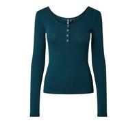 PIECES Pckitte LS Top Noos BC Maglia a Maniche Lunghe, Reflecting Pond, L Donna