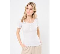 Pieces - PCKITTE SS LUREX TOP FC Bianco - Abbigliamento S Bianco