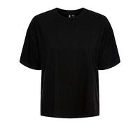 PIECES Pckylie SS Oversized Tee Noos T-Shirt, Nero, L Donna