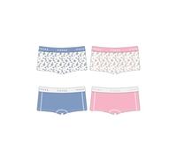 PIECES Pclogo Lady 4 Pack BC, Bianco, S (Pacco da 4) Donna