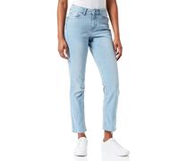 PIECES PCLUNA Straight MW Ank LB50 Noos BC Jeans, Light Blue Denim, 32/30 Donna