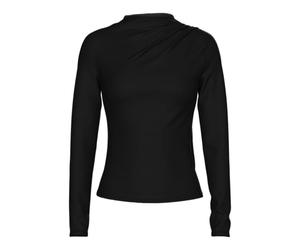 PIECES Pcmadison LS Draped Top Noos BC Maglietta a Maniche Lunghe Donna (Pacco da 1)