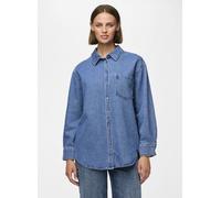 Pieces - Pcmaisie Ls Denim Shirt Noos Bc Blu - Abbigliamento S Blu