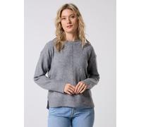 Pieces - Pcmalou Ls O-Neck Cutline Knit Noos Bc Grigio - Abbigliamento M Grigio