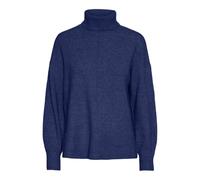 PIECES Pcmalou LS Rollneck Knit Noos BC Maglione Lavorato a Maglia, Bellwether Blue, S Donna