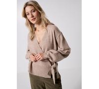 Pieces - Pcmalou Ls Wrap Knit Cardigan Noos Bc Beige - Abbigliamento XL Beige